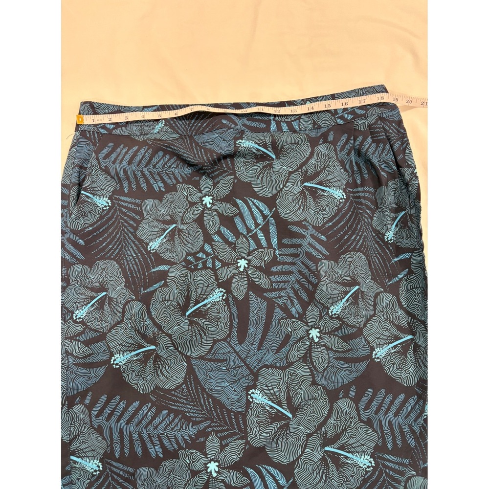 Rip Skirt Hawaii Hibiscus Print Length 3 Size XL Adjustable Wrap Floral Blue - Picture 7 of 8
